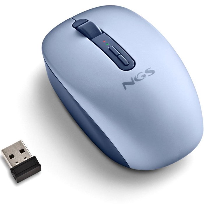 NGS Ratón Ergonómico Inalámbrico Fog Dual FOGDUALBLUE Azul